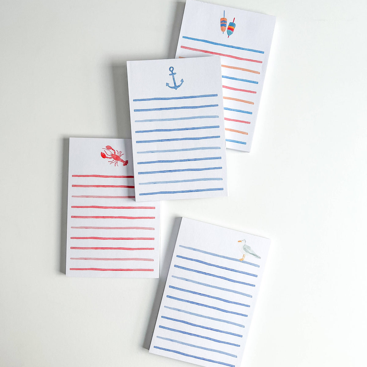 Watercolor Lobster Notepad | Coastal Watercolor Notepad