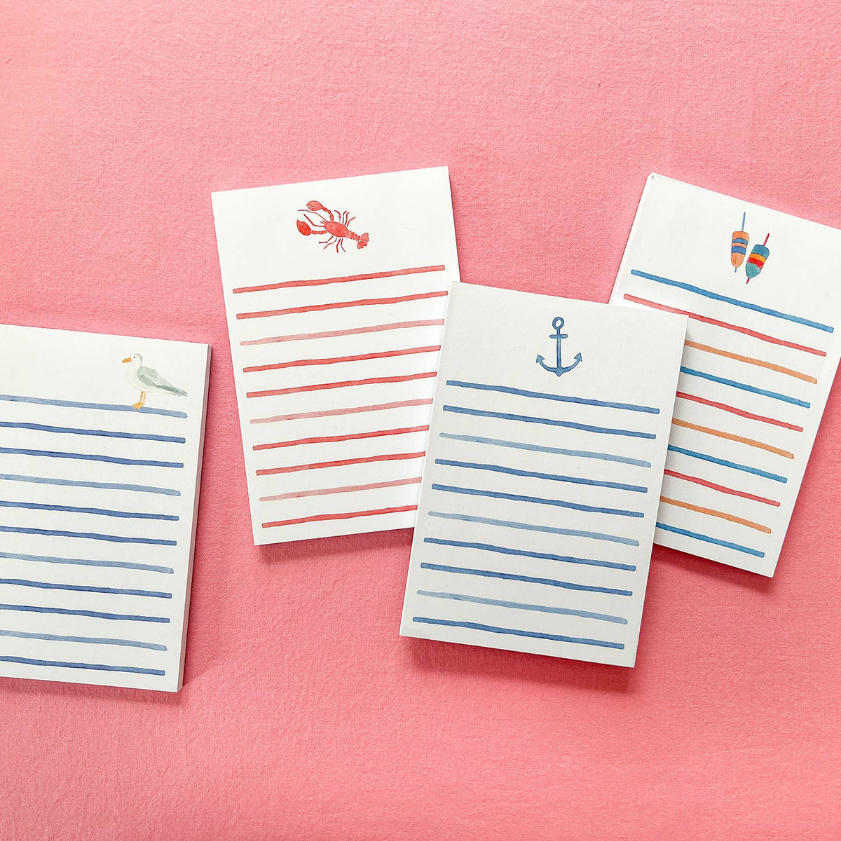 Watercolor Buoys Notepad | Coastal Watercolor Notepad