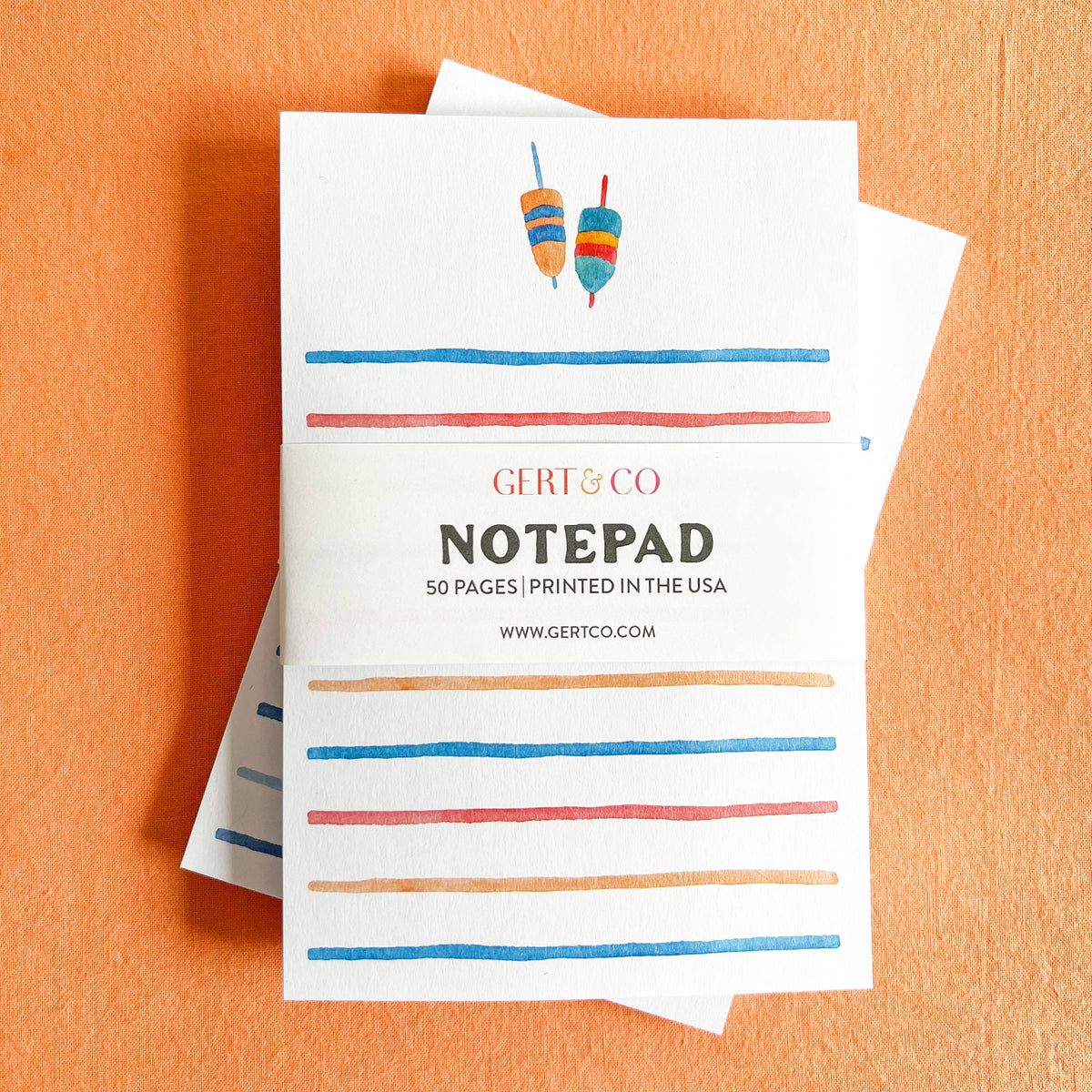 Watercolor Buoys Notepad | Coastal Watercolor Notepad