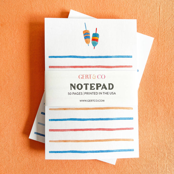 Watercolor Buoys Notepad | Coastal Watercolor Notepad