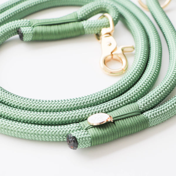 'Sage Green' - Braided Rope Leash