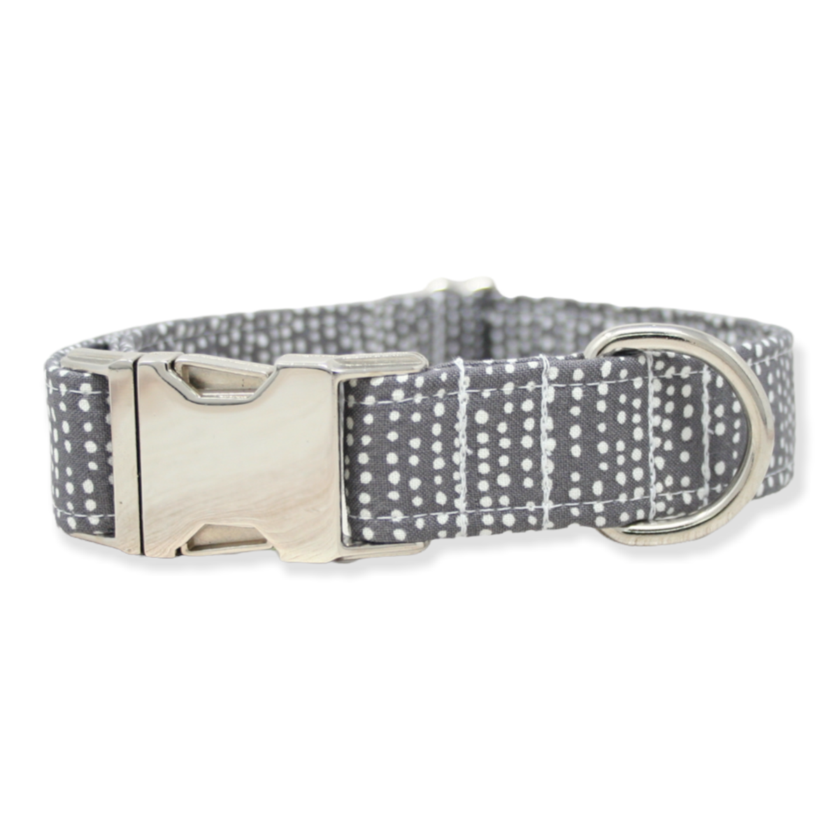 Dark Grey Ditsy Dot Dog Collar