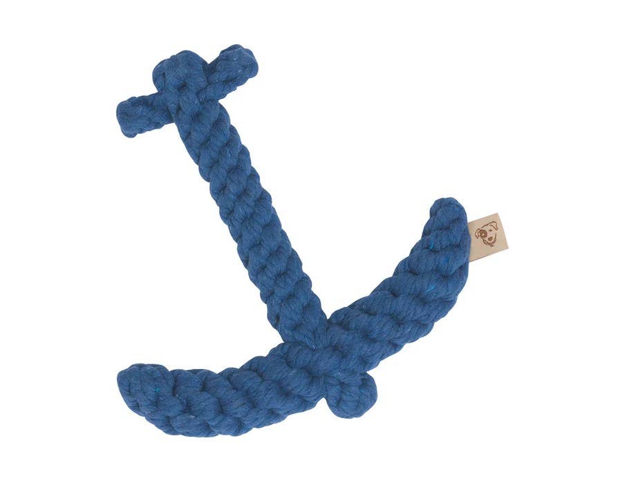 Anchor Rope Dog Toy Blue 7"