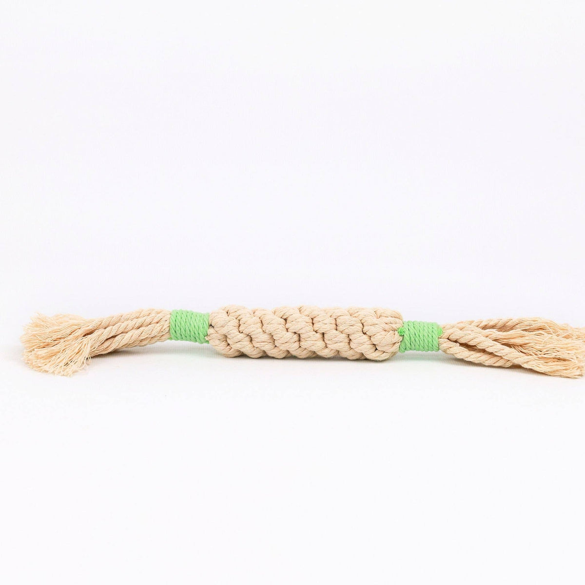 Handmade Sustainable Macrame Candy Dog Rope Toy