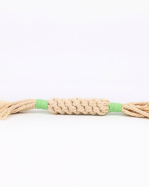 Handmade Sustainable Macrame Candy Dog Rope Toy