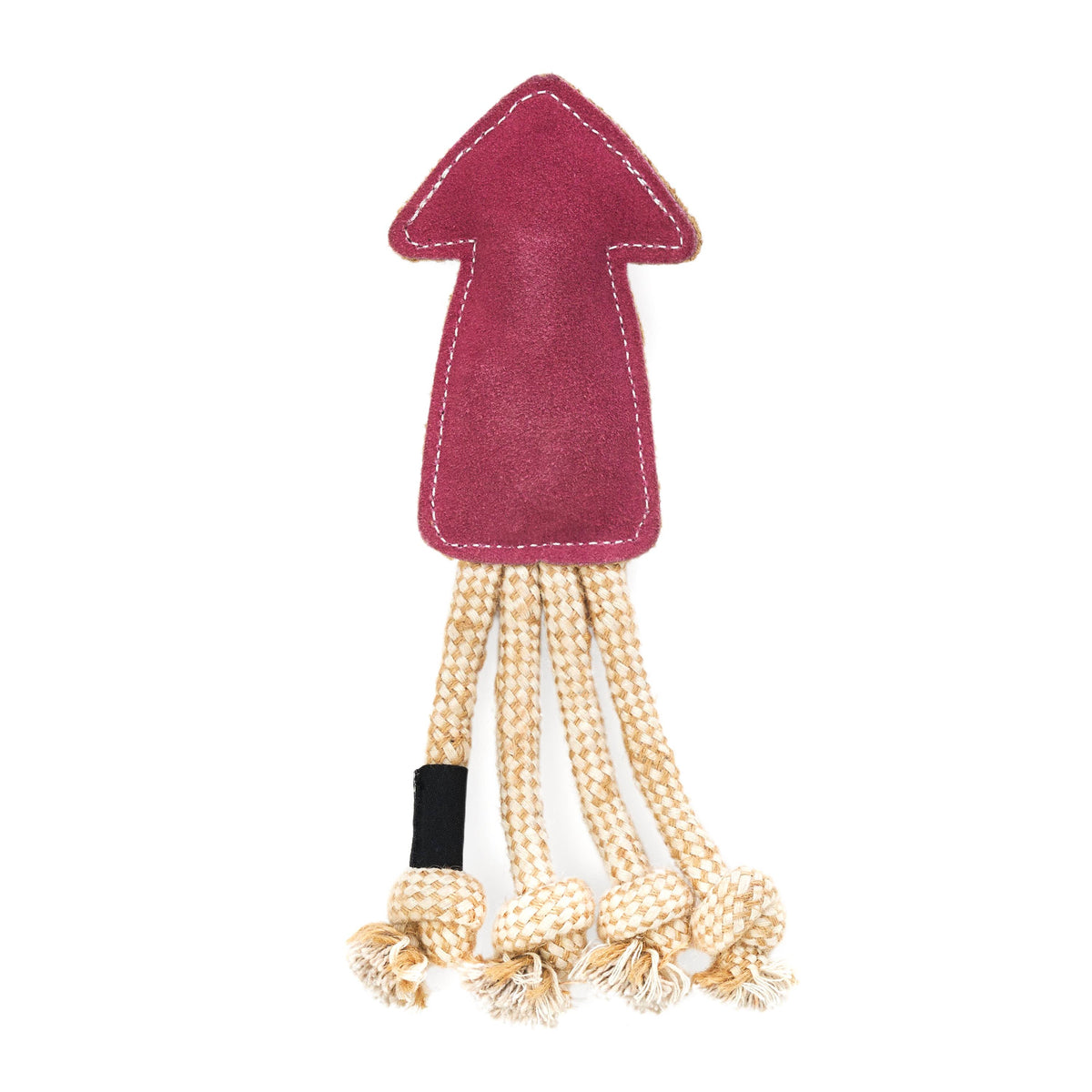 EcoZippy Suede and Rope Buddies - Squid - Dog Toy