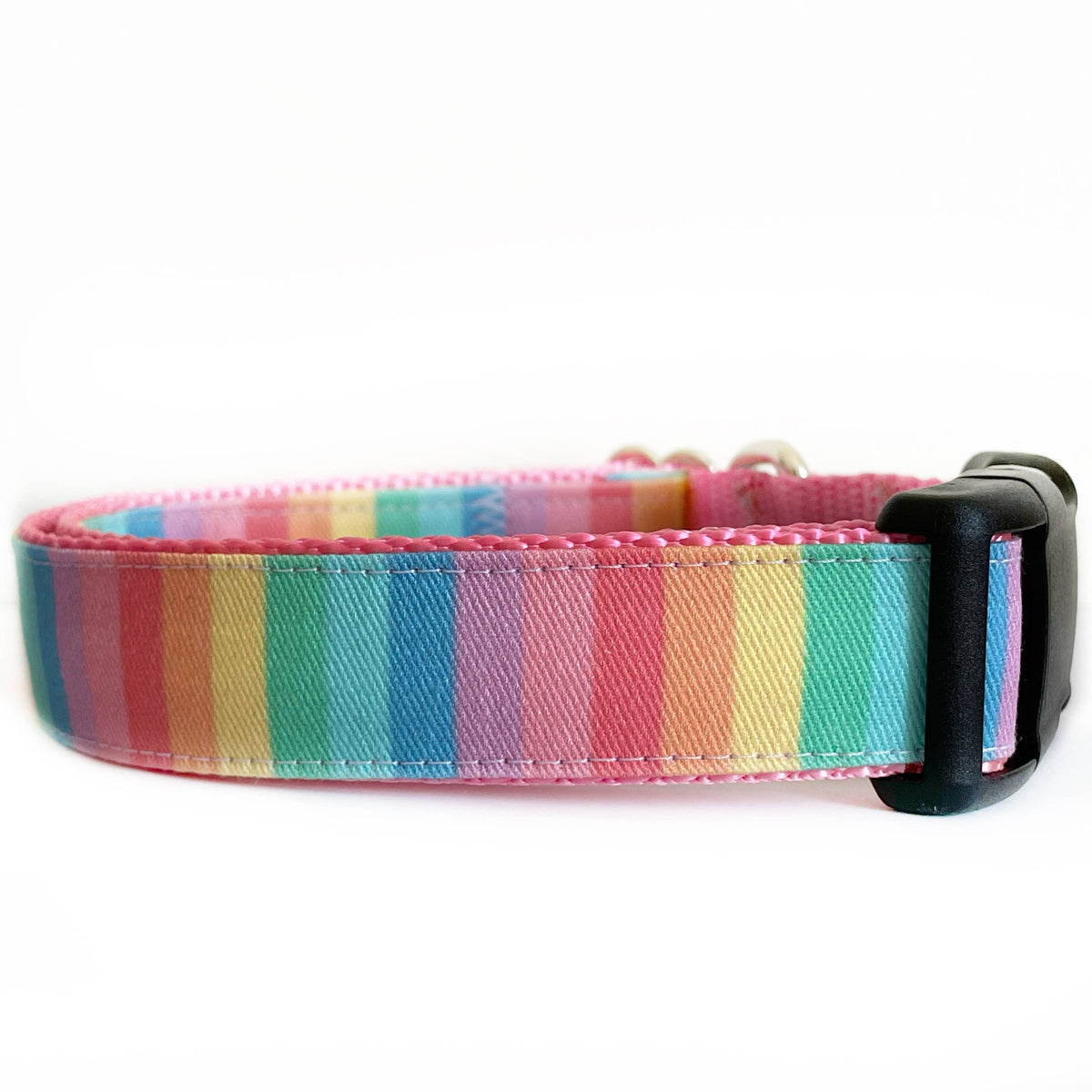 Pastel Stripe Dog Collar, Pastel Spring Collar