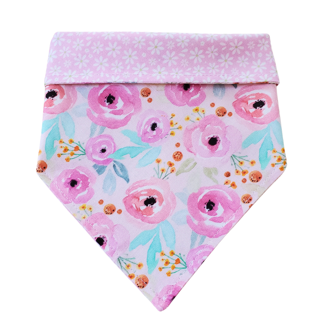 Rose Garden - Reversible Dog Collar Bandana