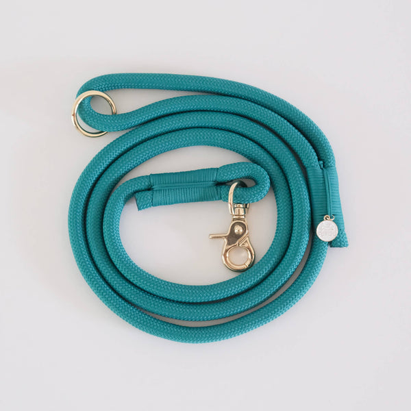 'Teal' - Braided Rope Leash