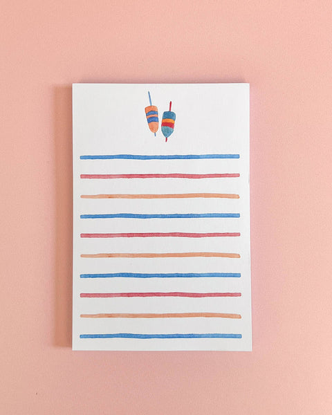 Watercolor Buoys Notepad | Coastal Watercolor Notepad