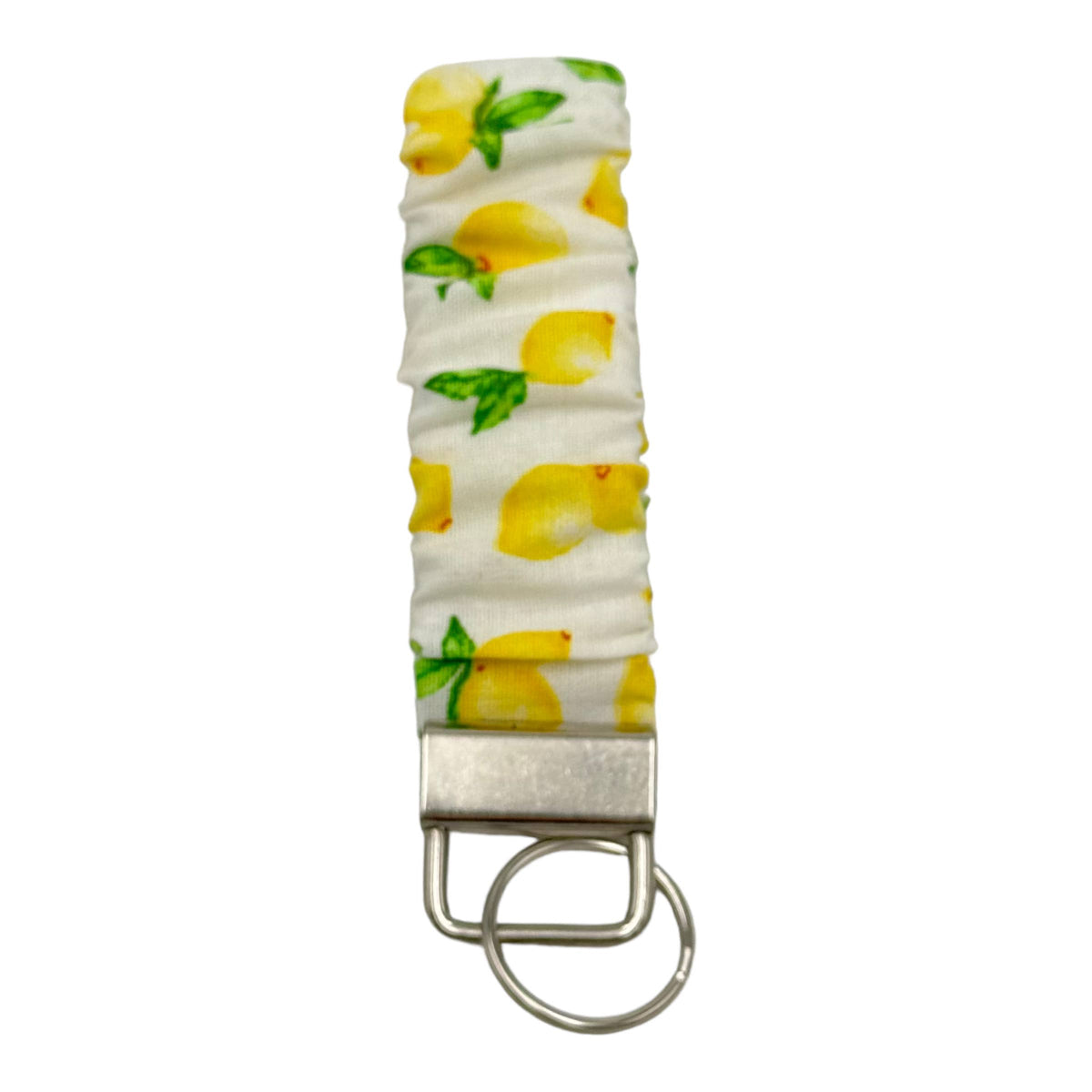 Lemons Scrunchie Keychain Cotton Wristlet