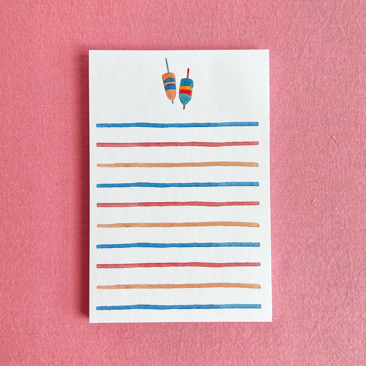 Watercolor Buoys Notepad | Coastal Watercolor Notepad