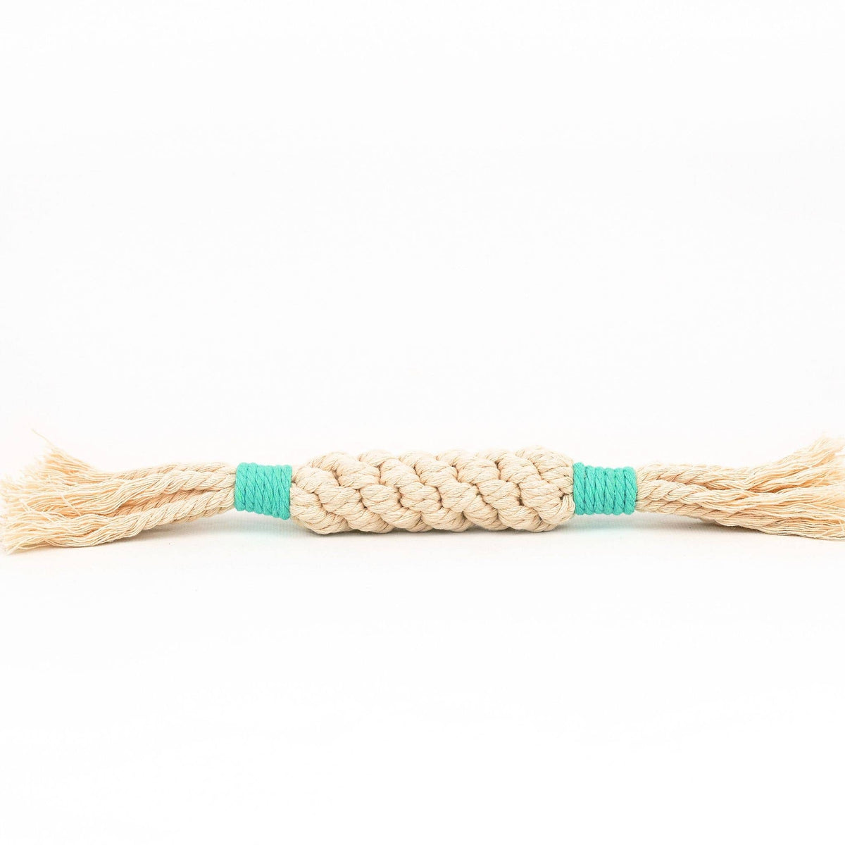 Handmade Sustainable Macrame Candy Dog Rope Toy