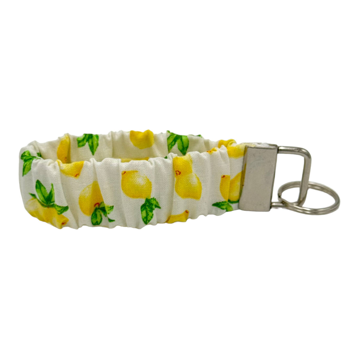 Lemons Scrunchie Keychain Cotton Wristlet