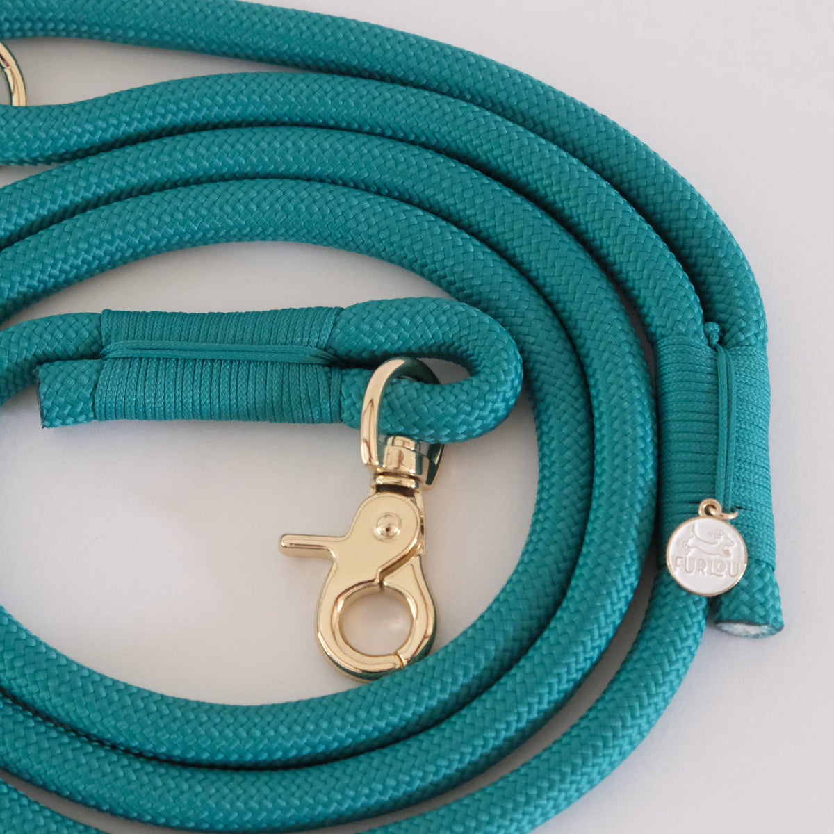 'Teal' - Braided Rope Leash