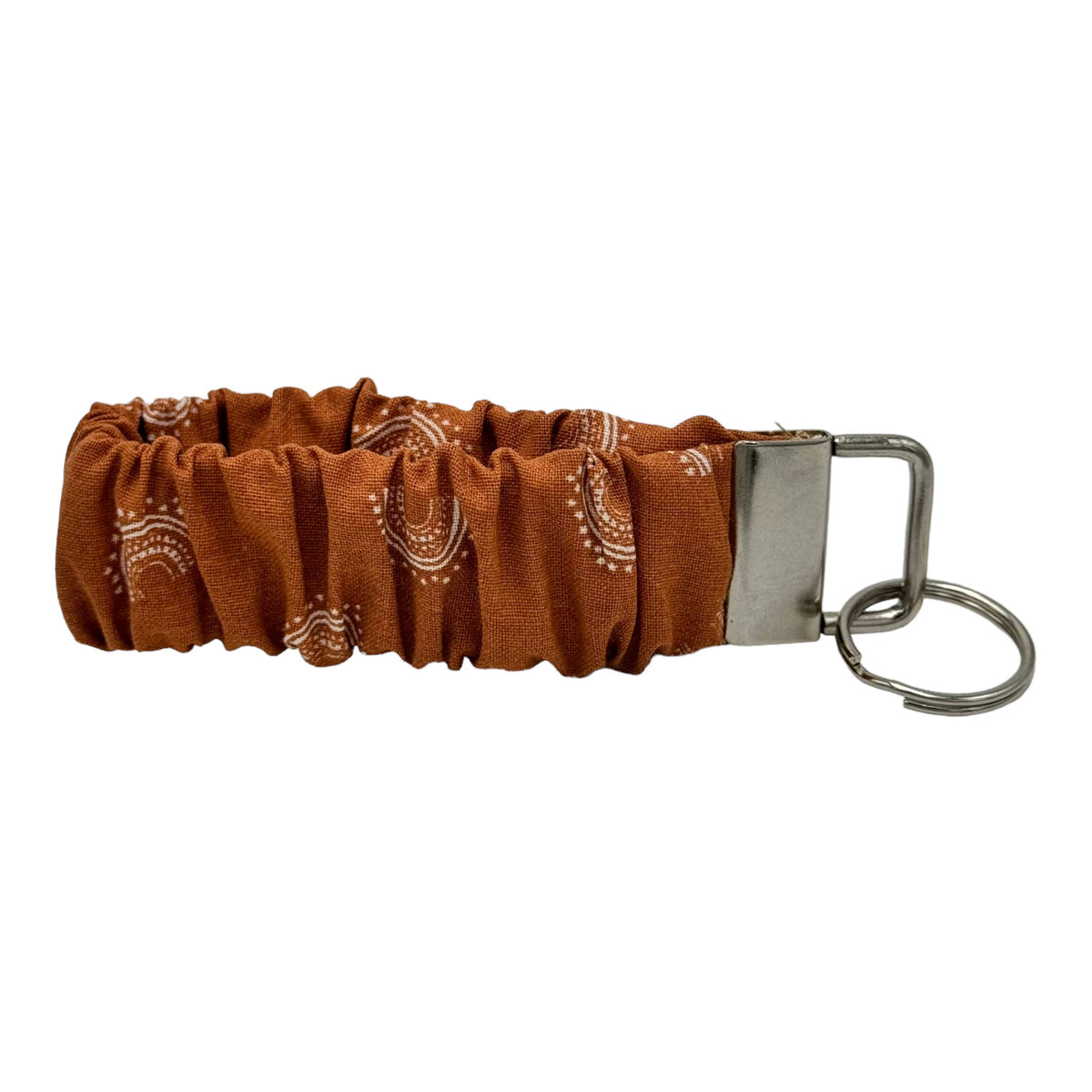 Brown Rainbow Scrunchie Keychain Cotton Wristlet