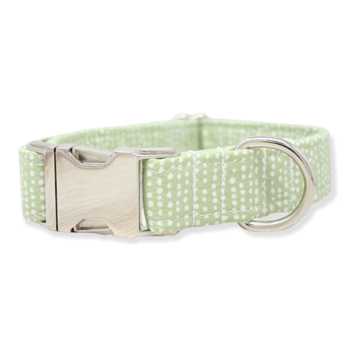 Dog Collar | Green Ditsy Dots