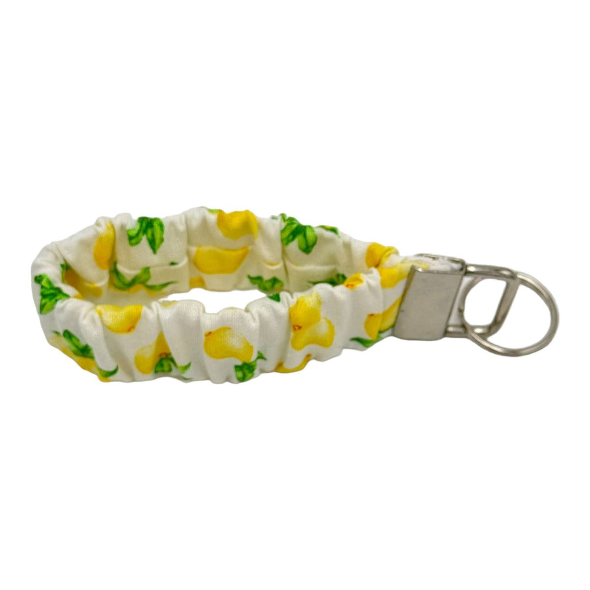 Lemons Scrunchie Keychain Cotton Wristlet