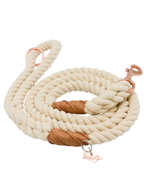 Dog Rope Leash - Natural