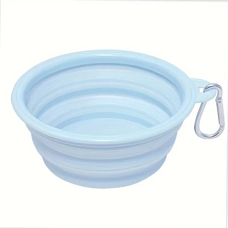 Portable Foldable Silicone Dog Bowl for Travel and Outdoor Activities