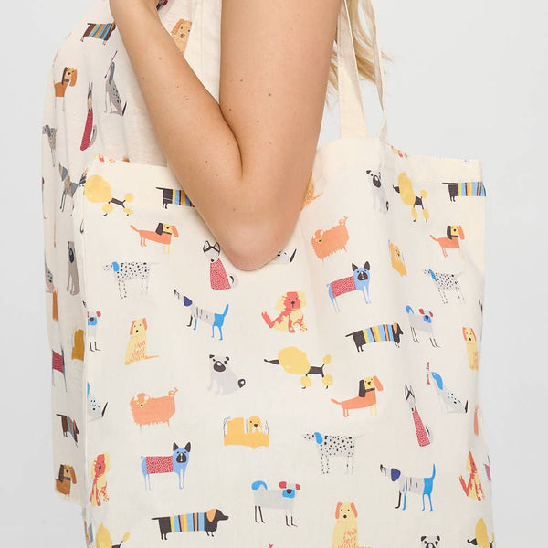 CARTOON DOGS PRINT TOTE BAGS