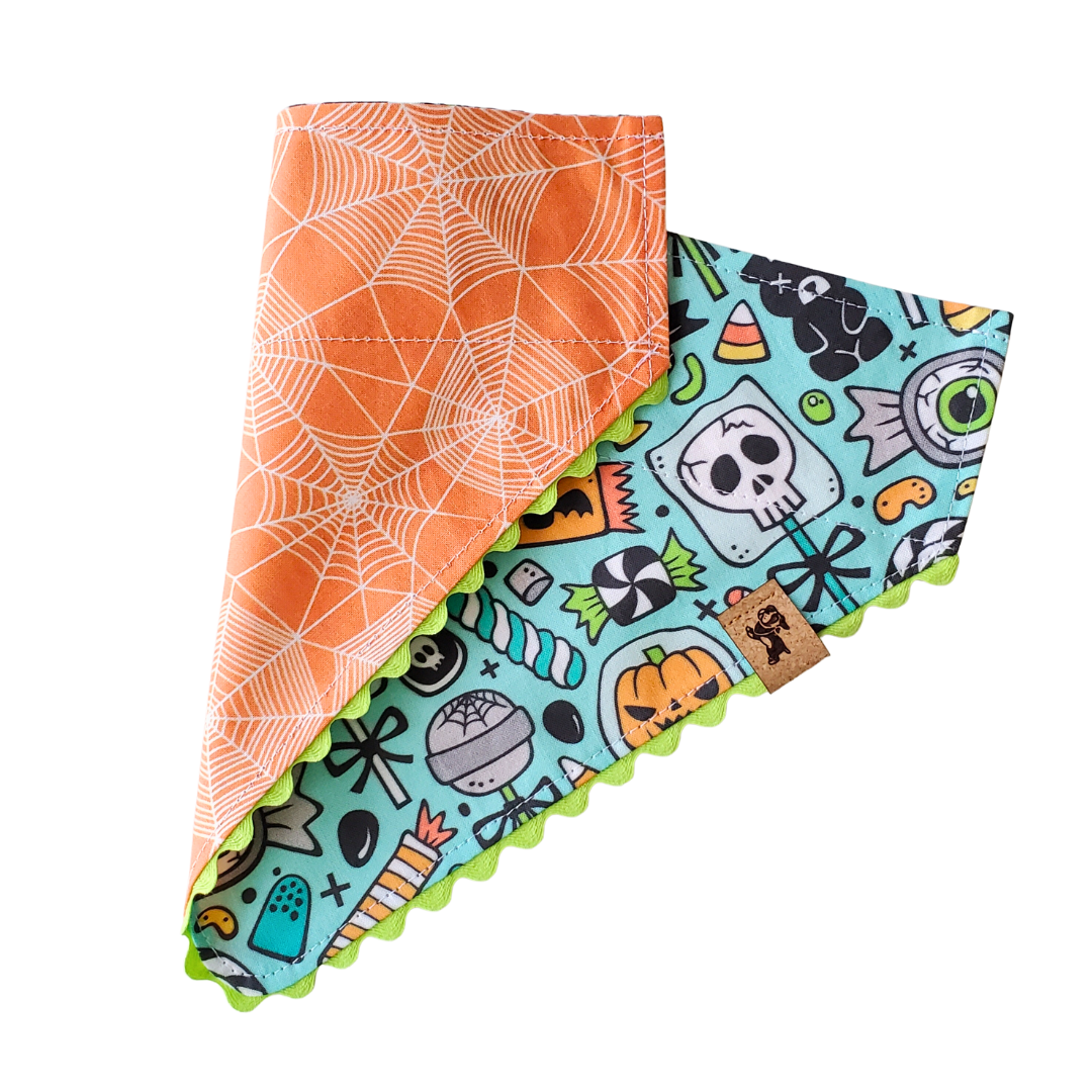 Halloween Candy - Reversible Dog Collar Bandana