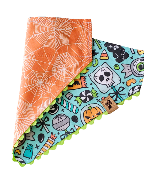 Halloween Candy - Reversible Dog Collar Bandana